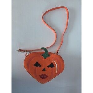 Betsey Johnson Kitsch XO Ginger Halloween Pumpkin Jack O'Lantern Crossbody Bag